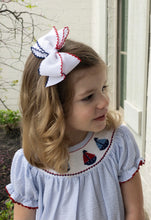 Load image into Gallery viewer, White Ribbon with Patriotic Moonstitch