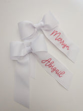 Load image into Gallery viewer, Pink Name on White Ribbon