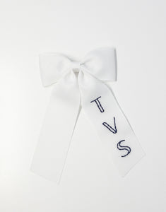 "TVS" White Bow