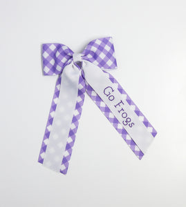 Gingham "Go Frogs"