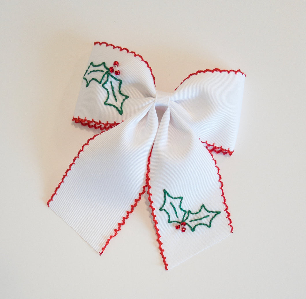 Beaded Holly Bow